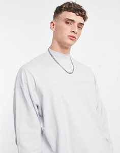 Голубой oversized-лонгслив с акцентными швами ASOS DESIGN