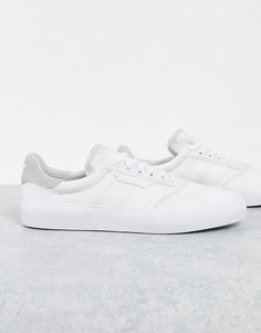 Белые кроссовки с серой накладкой в области пятки adidas Originals 3MC-Белый