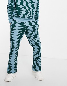 Oversized-джоггеры от комплекта со сплошным зигзагообразным принтом ASOS DESIGN-Разноцветный