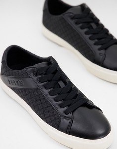 Черные кроссовки на шнурках Levis Woodward-Черный цвет Levis®