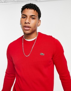 Джемпер с круглым вырезом Lacoste-Красный