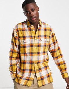 Желтая рубашка навыпуск из хлопковой конопли в клетку Levis Jackson-Желтый Levis®