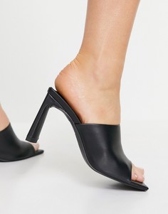 Черные мюли-сандалии на каблуке Public Desire Vice-Черный