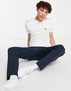 Футболка-поло с маленьким логотипом BOSS Athleisure Paule-Белый