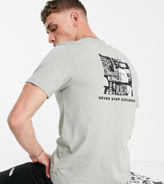 Серая футболка с логотипом The North Face Distorted-Серый