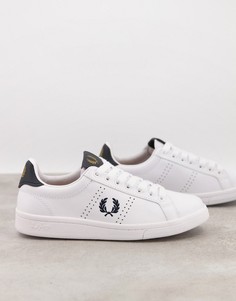 Белые кожаные кроссовки Fred Perry 721-Белый