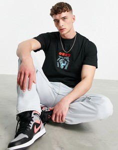 Черная футболка с вышивкой Obey Maus-Черный цвет