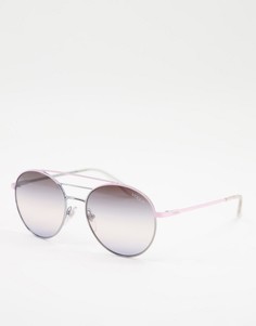 Круглые солнцезащитные oversize‑очки Vogue-Серебряный