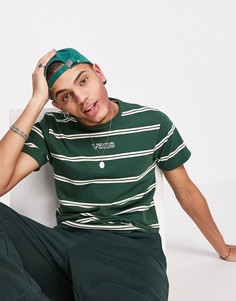 Зеленая футболка в полоску Vans Sixty Sixers-Зеленый цвет