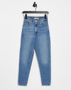 Синие выбеленные джинсы в винтажном стиле с завышенной талией Levis-Голубой Levis®