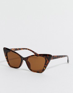 Оригинальные черепаховые солнцезащитные очки «кошачий глаз» Pieces-Коричневый цвет