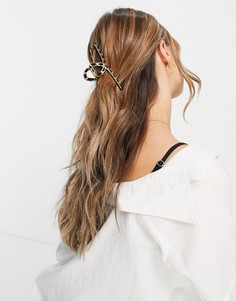 Заколка-краб для волос с цепочкой My Accessories London-Черный цвет