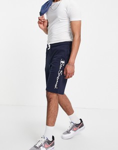 Шорты с крупным логотипом Ben Sherman-Темно-синий