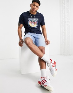 Футболка с принтом в виде пластинки по центру Ben Sherman-Темно-синий