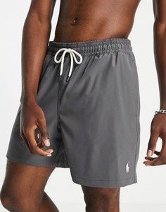 Серые шорты для плавания с логотипом Polo Ralph Lauren traveller-Серый