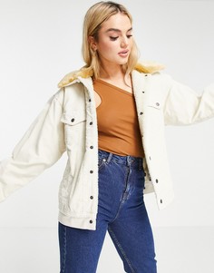Куртка цвета экрю из вельвета в стиле oversized с меховым воротником Levis-Белый Levis®