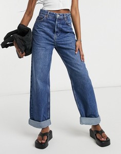 Синие oversized-джинсы в винтажном стиле из переработанного смесового хлопка Topshop-Голубой