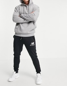 Черные джоггеры с логотипом New Balance-Черный