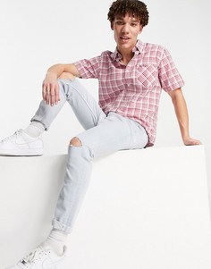 Рубашка с коротким рукавом из саржевой ткани в клетку Ben Sherman-Розовый цвет