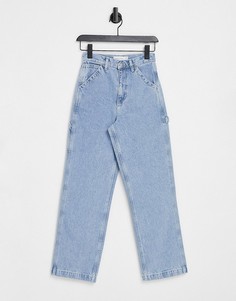 Выбеленные джинсы Topshop Carpenter-Голубой