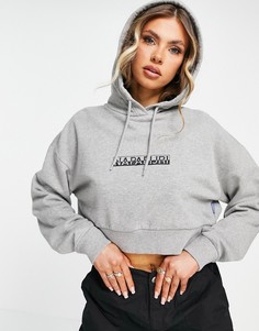 Укороченный серый худи Napapijri Box