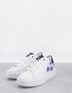 Белые кроссовки с цветочным принтом Ted Baker Faith-Белый