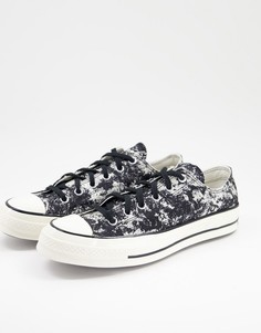 Черные фактурные кроссовки из жаккардовым тканевым верхом Converse Chuck 70Ox-Черный цвет