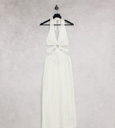 Пляжное платье миди с вышитым узором Reclaimed Vintage Inspired-Белый