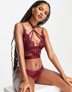Бордовые кружевные стринги Ann Summers-Красный