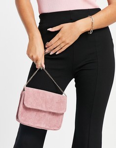 Нежно-розовая сумка через плечо с ремешком-цепочкой Truffle Collection-Розовый цвет