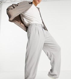Серые брюки прямого кроя с карманами в стиле карго COLLUSION-Серый