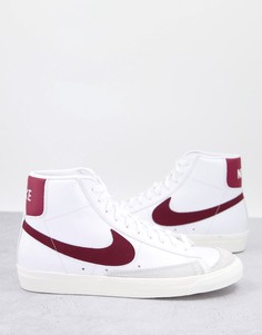 Бело-красные кроссовки Nike Blazer Mid 77 Vintage-Белый