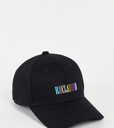 Черная кепка в стиле унисекс с вышитым радужным логотипом Reclaimed Vintage Inspired-Черный цвет