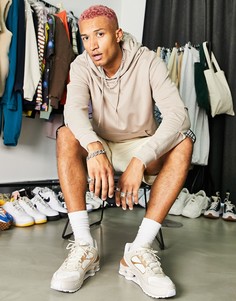 Бежевый худи в стиле oversized со складкой на рукавах от комплекта ASOS DESIGN-Светло-бежевый цвет