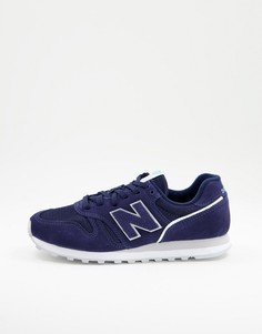 Темно-синие кроссовки New Balance 373-Голубой