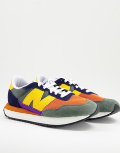 Зелено-желтые кроссовки New Balance 237-Зеленый цвет