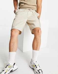 Бежевые шорты карго Weekday Kristoffer-Светло-бежевый