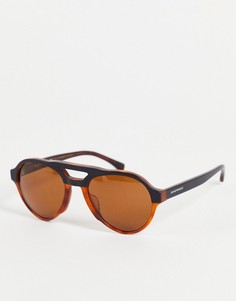 Солнцезащитные очки-авиаторы Emporio Armani-Коричневый цвет
