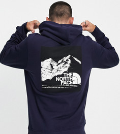 Худи темно-синего цвета с графическим принтом The North Face – эксклюзивно для ASOS-Темно-синий