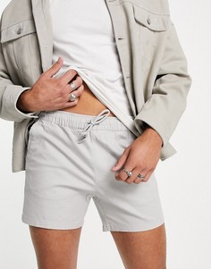 Светло-серые облегающие шорты чиносы ASOS DESIGN-Серый