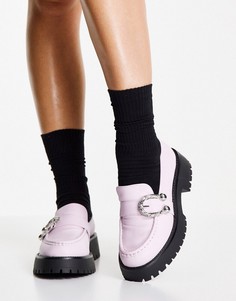 Сиреневые лоферы на толстой подошве с пряжкой ASOS DESIGN Mango-Фиолетовый цвет