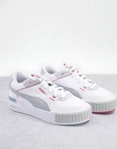 Серо-белые кроссовки Puma Cali Sport-Белый