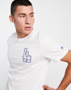 Белая футболка с логотипом New Era LA Dodgers-Белый
