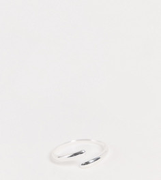 Кольцо из стерлингового серебра с закрученным дизайном ASOS DESIGN CURVE-Серебряный