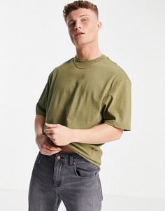Oversize-футболка цвета хаки River Island-Зеленый цвет
