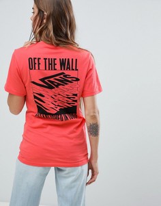 Футболка с принтом Vans-Красный