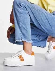 Оранжевые кроссовки с заклепками Topshop Clemintine-Оранжевый цвет