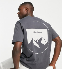 Серая oversized-футболка с принтом горы на спинке Only & Sons – эксклюзивно для ASOS-Серый