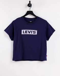 Темно-синяя футболка с логотипом в университетском стиле Levis-Темно-синий Levis®