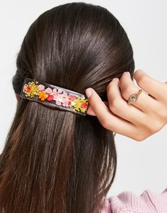 Заколка-зажим для волос с дизайном в виде застывших цветов ASOS DESIGN-Прозрачный